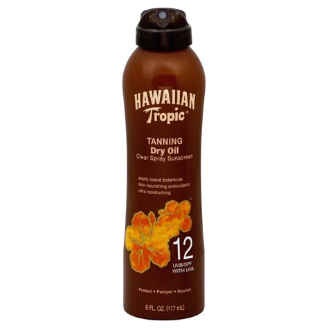 hawaiian tropic sunscreen tanning oil.